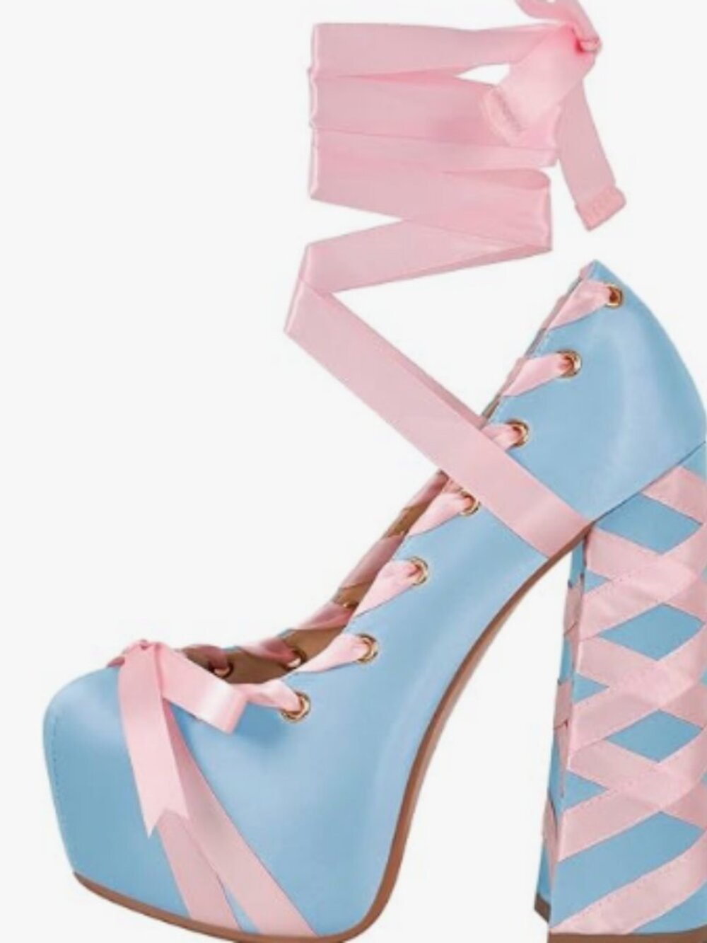 Chunky Bow Ribbon Pumps - Picture 4 of 4